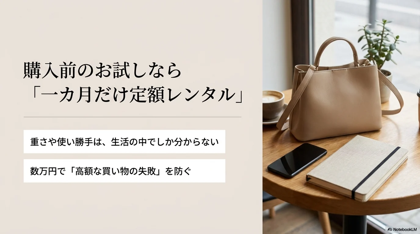 購入前のお試しは一カ月だけ定額レンタルで使い勝手を確認する