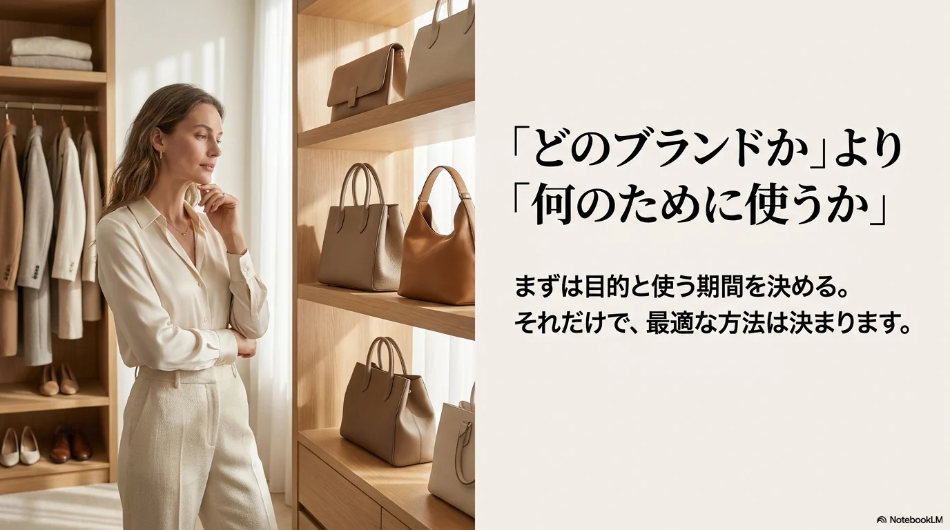 ブランドバッグレンタルはどのブランドかより何のために使うかで選ぶ