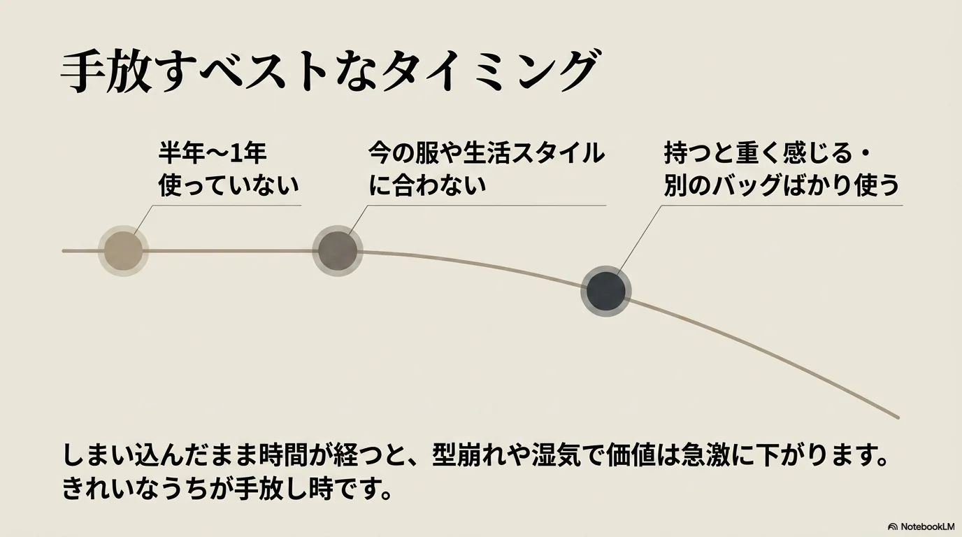ブランドバッグを手放すベストなタイミングの考え方