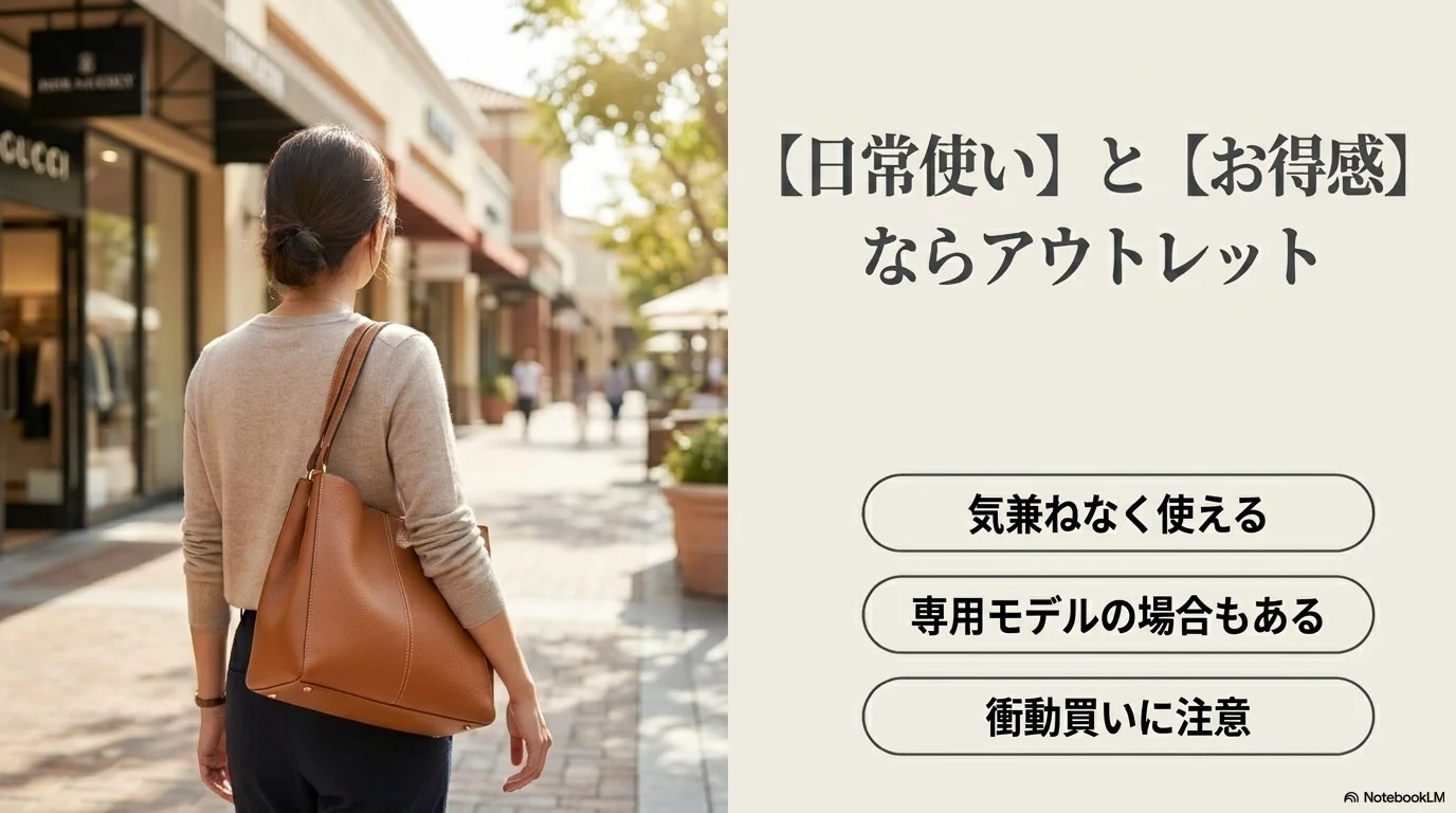 アウトレットでブランドバッグを選ぶ時の注意点