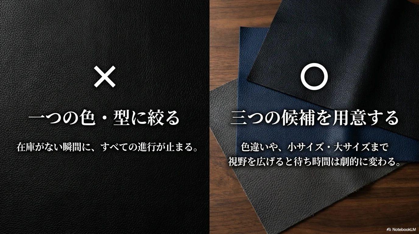 ゴヤールの型や色を一つに絞らず候補を広げる考え方