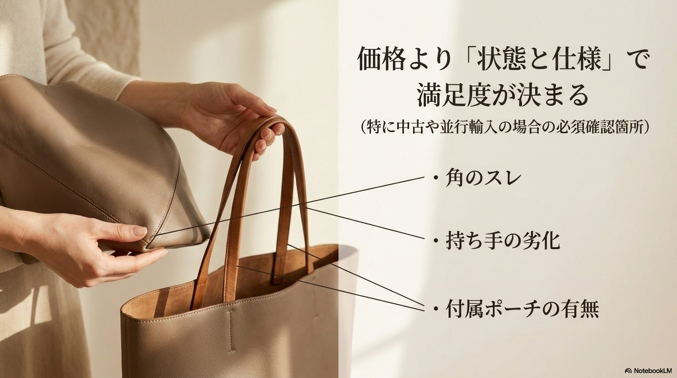 中古バッグの角スレや持ち手を確認するチェックポイント