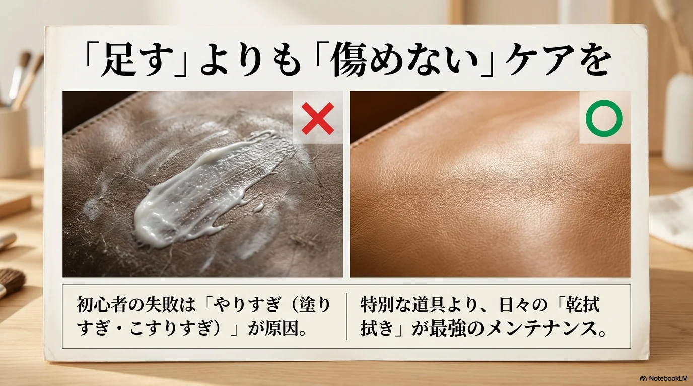 革財布の手入れ初心者は足すより傷めないケアを優先する