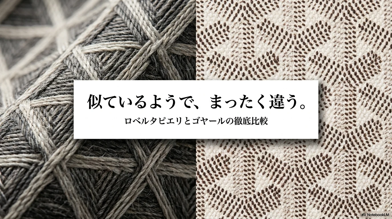 ロベルタ ピエリとゴヤールの似ている点と違いを比較するイメージ