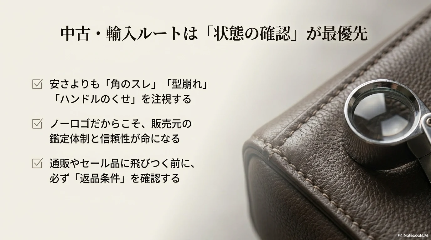 The Rowの中古や並行輸入で状態を確認するポイント