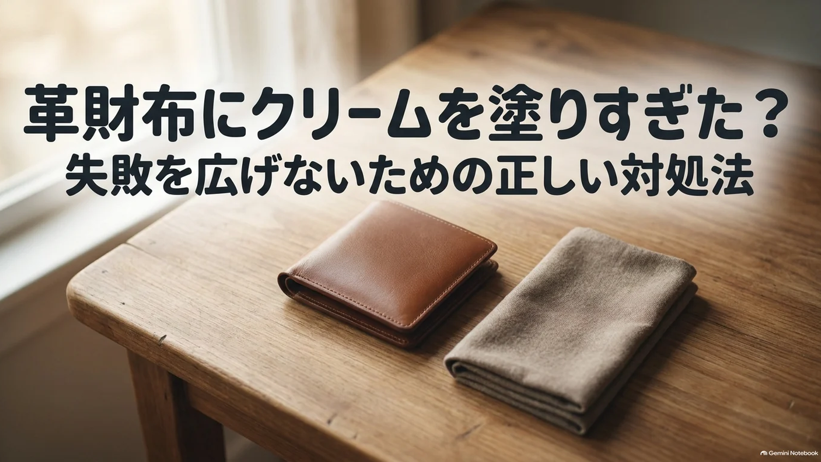 革財布にクリームを塗りすぎたときの対処法